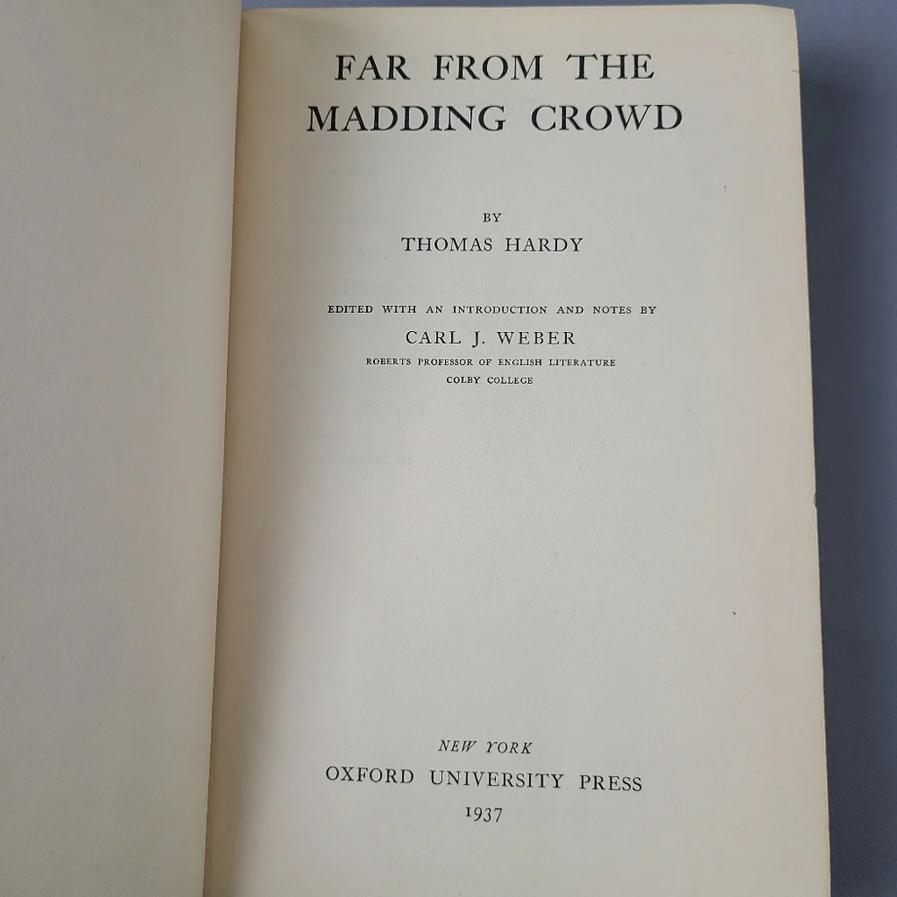 Far From The Madding Crowd Thomas Hardy First Edition 1937 Vintage Book